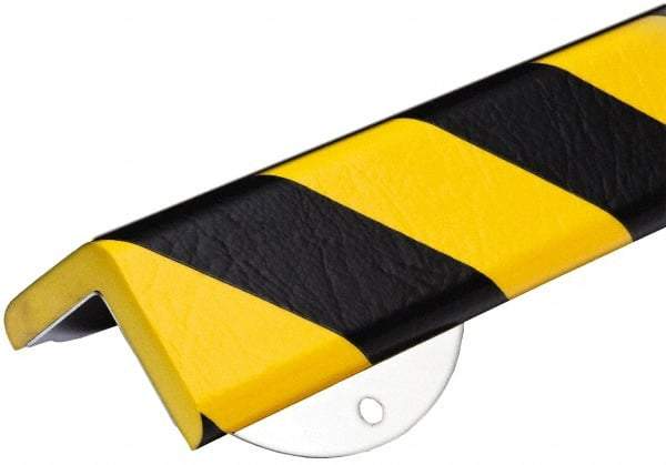 PRO-SAFE - Flexible Polyurethane Foam Type H+ Corner Protector - Yellow/Black - Makers Industrial Supply