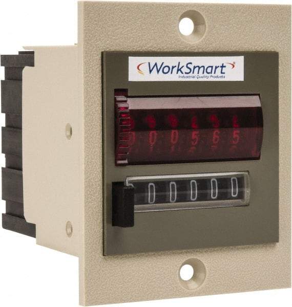 Value Collection - 6 Digit Mechanical Display Electromechanical Counter - Manual Reset - Makers Industrial Supply