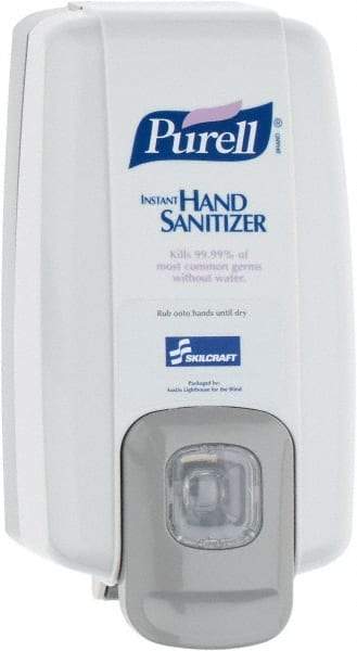 Ability One - 1000 mL Liquid Hand Sanitizer Dispenser - Plastic, Hanging, Gray - Makers Industrial Supply