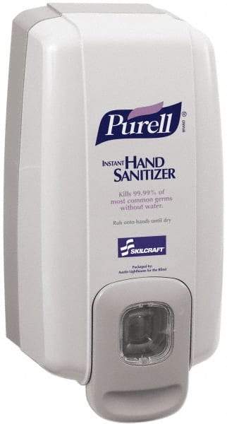 Ability One - 1000 mL Liquid Hand Sanitizer Dispenser - Plastic, Hanging, Gray - Makers Industrial Supply