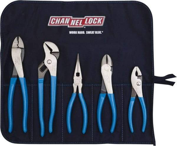 Channellock - 5 Piece Plier Set - Comes in Tool Roll - Makers Industrial Supply