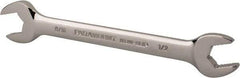 Paramount - 1/2" x 9/16" Standard Open End Wrench - 6-1/2" OAL, Double End, Full Polish Finish, 15° Head Angle - Makers Industrial Supply