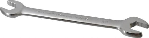 Paramount - 7/16" x 1/2" Standard Open End Wrench - 6-9/64" OAL, Double End, Full Polish Finish, 15° Head Angle - Makers Industrial Supply