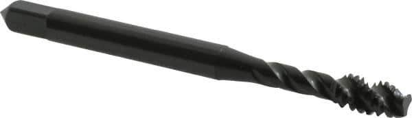 OSG - #10-24 UNC 3 Flute 2B Modified Bottoming Spiral Flute Tap - Vanadium High Speed Steel, Oxide Finish, 2-3/8" OAL, Right Hand Flute, Right Hand Thread, H7, Series 303 - Makers Industrial Supply