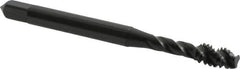 OSG - #10-24 UNC 3 Flute 2B Modified Bottoming Spiral Flute Tap - Vanadium High Speed Steel, Oxide Finish, 2-3/8" OAL, Right Hand Flute, Right Hand Thread, H7, Series 303 - Makers Industrial Supply