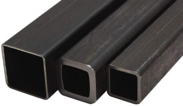 Value Collection - 4 Inch Square x 6 Ft. Long, Low Carbon Steel, Square Welded Tube - 0.12 Inch Wall Thickness, Low Carbon Grade - Makers Industrial Supply