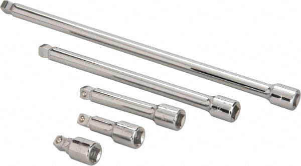 Paramount - 1/2" Drive Socket Wobble Extension Set - 5 Pieces, Includes 2, 3, 5, 10, 15" Lengths - Makers Industrial Supply