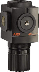 ARO/Ingersoll-Rand - 1 NPT Port, 290 CFM, Aluminum Heavy-Duty Regulator - 0 to 140 psi Range, 250 Max psi Supply Pressure, 1/8" Gauge Port Thread, 4.091" Wide x 7.223" High - Makers Industrial Supply