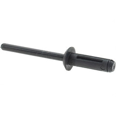 Value Collection - Large Flange Head Nylon Open End Blind Rivet - 5/32" to 1/4" Grip, 11/32" Head Diam, 21/32" Length Under Head, - Makers Industrial Supply