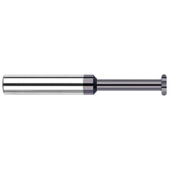 Harvey Tool - 3/8" Cut Diam, 0.0938" Cut Width, 3/8" Shank, Straight-Tooth Woodruff Keyseat Cutter - Exact Industrial Supply