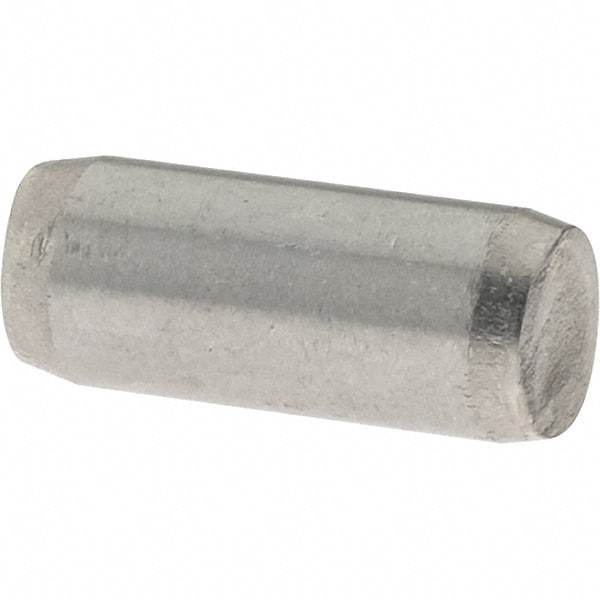 Value Collection - 5mm Diam x 12mm Pin Length 416 Stainless Steel Precision Dowel Pin - C 36-42 Hardness, 1 Beveled & 1 Rounded End - Makers Industrial Supply