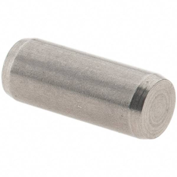 Value Collection - 4mm Diam x 10mm Pin Length 416 Stainless Steel Precision Dowel Pin - C 52-62 Hardness, 1 Beveled & 1 Rounded End - Makers Industrial Supply