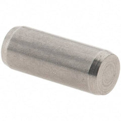 Value Collection - 4mm Diam x 10mm Pin Length 416 Stainless Steel Precision Dowel Pin - C 52-62 Hardness, 1 Beveled & 1 Rounded End - Makers Industrial Supply