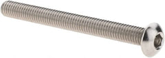 Value Collection - #10-32 UNF Hex Socket Drive, Button Screw - Grade 18.8 Stainless Steel, Fully Threaded, 2" Length Under Head - Makers Industrial Supply