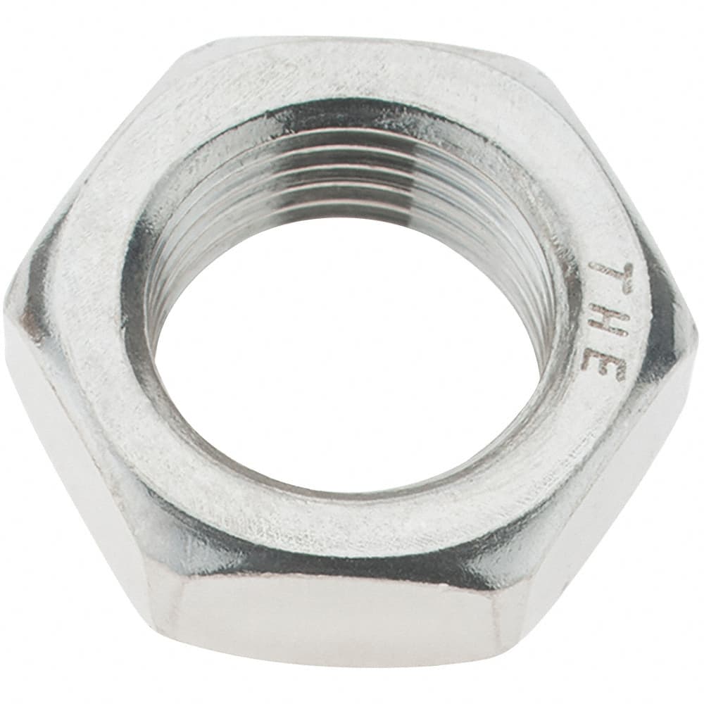 Value Collection - 3/4-16 UNC Stainless Steel Right Hand Hex Jam Nut - 1-1/8" Across Flats, 27/64" High - Makers Industrial Supply