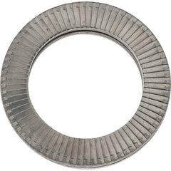 Made in USA - 1.1496" OD, Uncoated, Stainless Steel Wedge Lock Washer - Grade 316L, 0.7598 to 0.7756" ID - Makers Industrial Supply