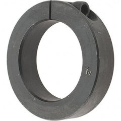 Value Collection - 2" Bore, Steel, One Piece Clamp Collar - 3" Outside Diam, 11/16" Wide - Makers Industrial Supply