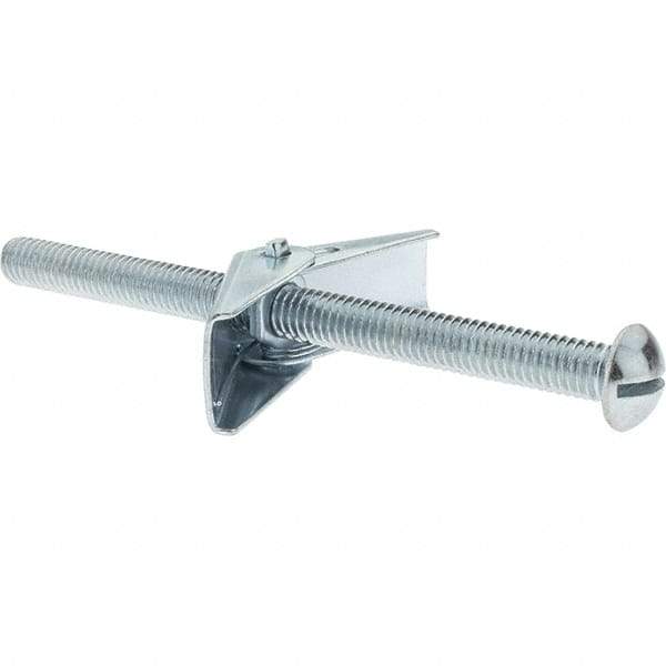 Value Collection - 3/8" Diam, 5" Long, Toggle Bolt Drywall & Hollow Wall Anchor - Steel, Use with Concrete/Masonry, Hollow Tile, Plaster & Wallboard - Makers Industrial Supply