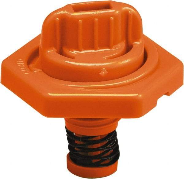 Trico - 4 Gal Capacity Polyethylene Oil Storage System - 7" Straight Spout, Orange - Makers Industrial Supply