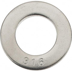 Value Collection - 3/4" Screw, Grade 316 Stainless Steel SAE Flat Washer - 13/16" ID x 2" OD, 0.148" Thick - Makers Industrial Supply