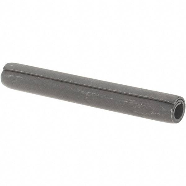 Value Collection - 7/32" Diam x 1-3/4" Long Coiled Spring Pin - Grade 1070-1090 Alloy Steel, Black Oxide Finish - Makers Industrial Supply