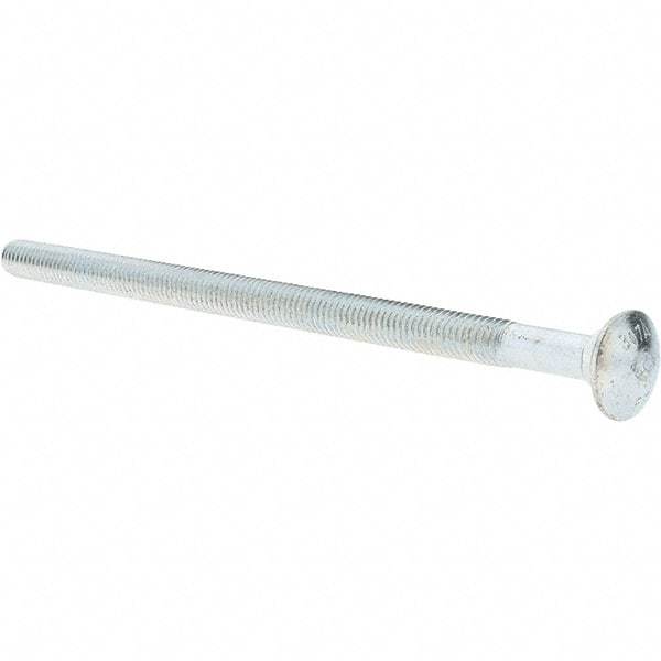 Value Collection - 3/8-16 UNC 7" Length Under Head, Standard Square Neck, Carriage Bolt - Grade 2 Steel, Zinc-Plated Finish - Makers Industrial Supply