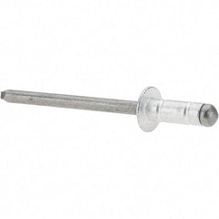 RivetKing - Dome Head Aluminum Multi Grip Blind Rivet - Steel Mandrel, 0.047" to 0.252" Grip, 0.415" Length Under Head, 5/32" Body Diam - Makers Industrial Supply