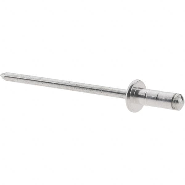 Value Collection - Dome Head Aluminum Multi Grip Blind Rivet - Steel Mandrel, 0.039" to 0.189" Grip, 0.328" Length Under Head, 1/8" Body Diam - Makers Industrial Supply