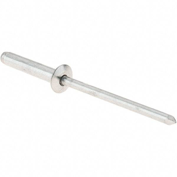 RivetKing - Size 4-8 Dome Head Aluminum Open End Blind Rivet - Aluminum Mandrel, 3/8" to 1/2" Grip, 1/8" Body Diam - Makers Industrial Supply