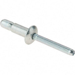 Value Collection - Protruding Head Steel Structural Blind Rivet - Steel Mandrel, 0.08" to 3/8" Grip, 0.53" Head Diam, 0.261" to 0.272" Hole Diam, 0.56" Length Under Head, 1/4" Body Diam - Makers Industrial Supply