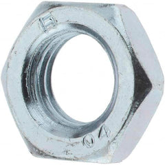 Value Collection - M12x1.50 Metric Fine Steel Right Hand Hex Jam Nut - 19mm Across Flats, 6mm High, Zinc-Plated Finish - Makers Industrial Supply