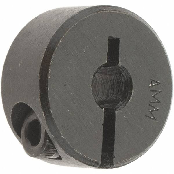 Value Collection - 4mm Bore, Steel, One Piece Clamp Collar - 11/16" Outside Diam - Makers Industrial Supply