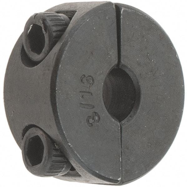 Value Collection - 3/16" Bore, Steel, Two Piece Shaft Collar - 11/16" Outside Diam, 5/16" Wide - Makers Industrial Supply