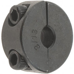 Value Collection - 3/16" Bore, Steel, Two Piece Shaft Collar - 11/16" Outside Diam, 5/16" Wide - Makers Industrial Supply