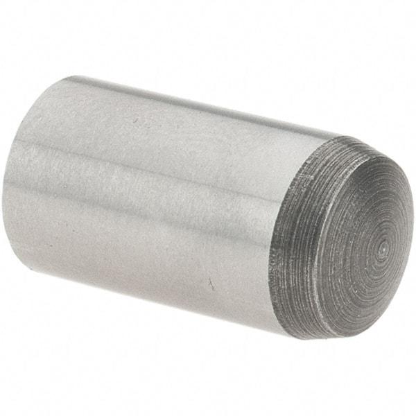 Value Collection - 8mm Diam x 16mm Pin Length Grade 8 Alloy Steel Precision Dowel Pin - Bright Finish, 1 Rounded End - Makers Industrial Supply