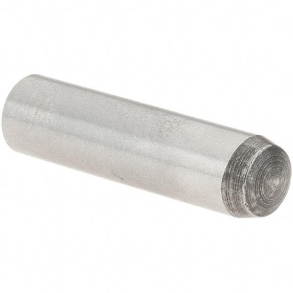 Value Collection - 6mm Diam x 24mm Pin Length Grade 8 Alloy Steel Precision Dowel Pin - Bright Finish, 1 Rounded End - Makers Industrial Supply