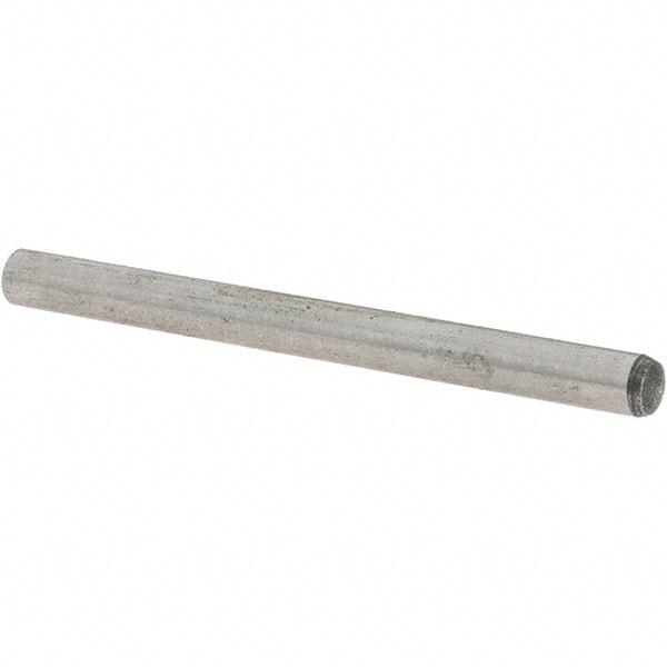 Value Collection - 4mm Diam x 50mm Pin Length Grade 8 Steel Precision Dowel Pin - Bright Finish, 1 Rounded End - Makers Industrial Supply