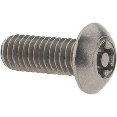 Value Collection - #10-32 UNF Pin In Torx Drive, Button Screw - Grade 18-8 Stainless Steel, Uncoated, 1/2" Length Under Head - Makers Industrial Supply