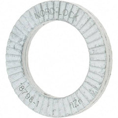 Value Collection - 0.7677" OD, Zinc Flake, Wedge Lock Washer - Grade 2, 0.5039 to 0.5197" ID - Makers Industrial Supply