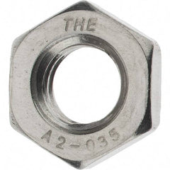 Value Collection - M10x1.50 Metric Coarse Stainless Steel Right Hand Hex Jam Nut - 17mm Across Flats, 5mm High, Zinc Clear Finish - Makers Industrial Supply