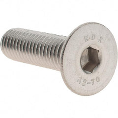 Value Collection - M10x1.50 Metric Coarse Hex Socket Drive, 90° Flat Screw - Grade 18-8 & Austenitic A2 Stainless Steel, Partially Threaded, 35mm OAL - Makers Industrial Supply