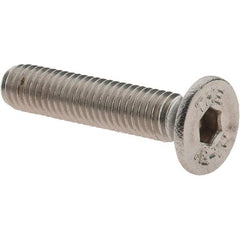 Value Collection - M5x0.80 Metric Coarse Hex Socket Drive, 90° Flat Screw - Grade 18-8 & Austenitic A2 Stainless Steel, Partially Threaded, 25mm OAL - Makers Industrial Supply