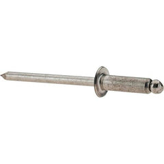 Value Collection - Size 56 Dome Head Stainless Steel Open End Blind Rivet - Stainless Steel Mandrel, 0.251" to 3/8" Grip, 0.312" Head Diam, 0.16" to 0.164" Hole Diam, 0.55" Length Under Head, 5/32" Body Diam - Makers Industrial Supply