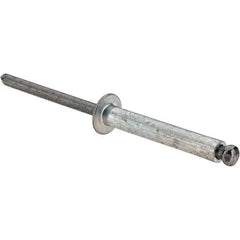 Value Collection - Size 616 Dome Head Aluminum Open End Blind Rivet - Steel Mandrel, 0.751" to 1" Grip, 3/8" Head Diam, 0.192" to 0.196" Hole Diam, 1.2" Length Under Head, 3/16" Body Diam - Makers Industrial Supply