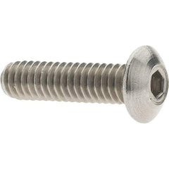 Value Collection - #8-32 UNC Hex Socket Drive, Button Screw - Grade 18-8 Stainless Steel, 5/8" Length Under Head - Makers Industrial Supply