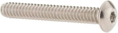 Value Collection - #6-32 UNC Hex Socket Drive, Button Screw - Grade 18.8 Stainless Steel, Fully Threaded, 1" Length Under Head - Makers Industrial Supply