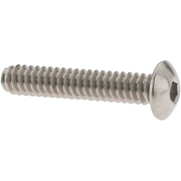 Value Collection - #6-32 UNC Hex Socket Drive, Button Screw - Grade 18-8 Stainless Steel, 3/4" Length Under Head - Makers Industrial Supply