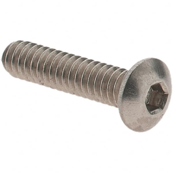 Value Collection - #2-56 UNC Hex Socket Drive, Button Screw - Grade 18.8 Stainless Steel, Fully Threaded, 3/8" Length Under Head - Makers Industrial Supply