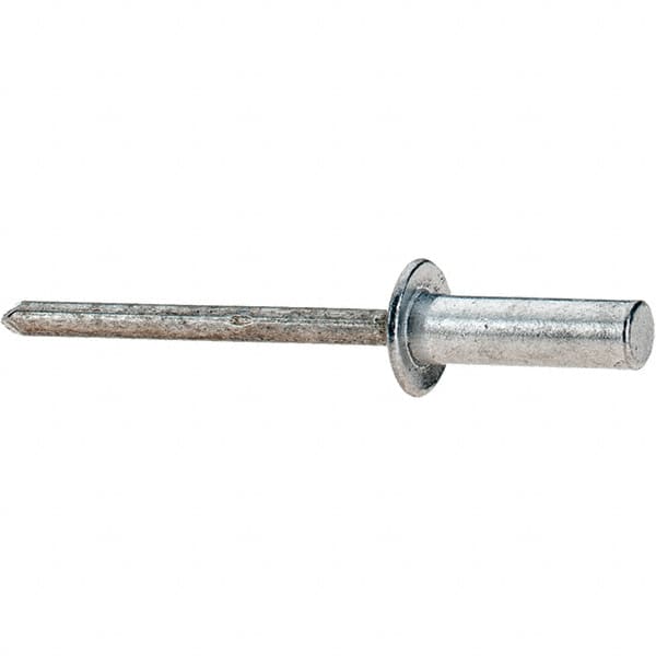 Value Collection - Size 66 Dome Head Aluminum Closed End Sealing Blind Rivet - Aluminum Mandrel, 0.251" to 3/8" Grip, 3/8" Head Diam, 0.192" to 0.196" Hole Diam, 0.656" Length Under Head, 3/16" Body Diam - Makers Industrial Supply