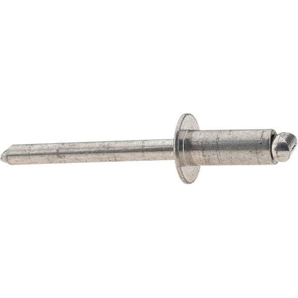 Value Collection - Size 86 Dome Head Stainless Steel Open End Blind Rivet - Stainless Steel Mandrel, 0.251" to 3/8" Grip, 1/2" Head Diam, 0.257" to 0.261" Hole Diam, 6250" Length Under Head, 1/4" Body Diam - Makers Industrial Supply